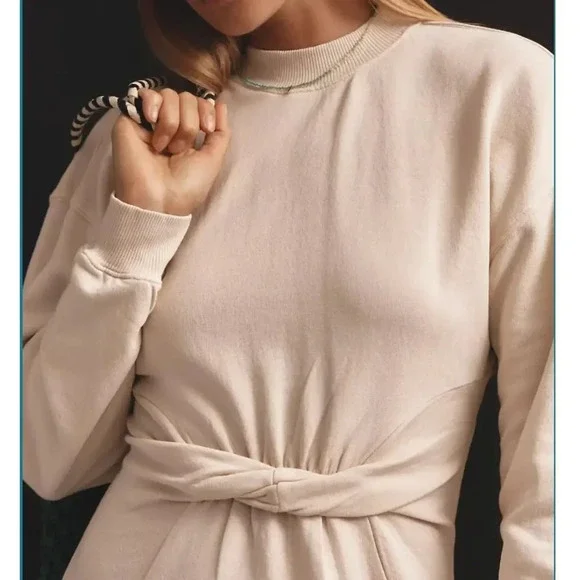 L Space Asher Dress Long Sleeve Short Cream Size Medium - Picture 3 of 13